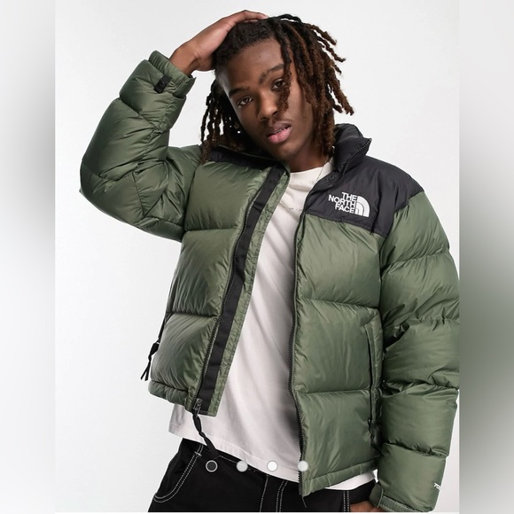 (The North Face 1996 Retro Nuptse down puffer jacket in olive green) - Picture 2 of 7